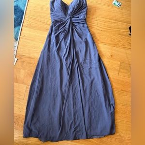 Bill Levkoff strapless bridesmaids dress